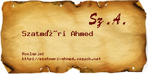 Szatmári Ahmed névjegykártya